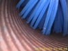 Borescope image of tube brush in enhanced chiller tube